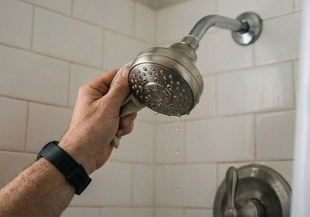 Leaking shower head